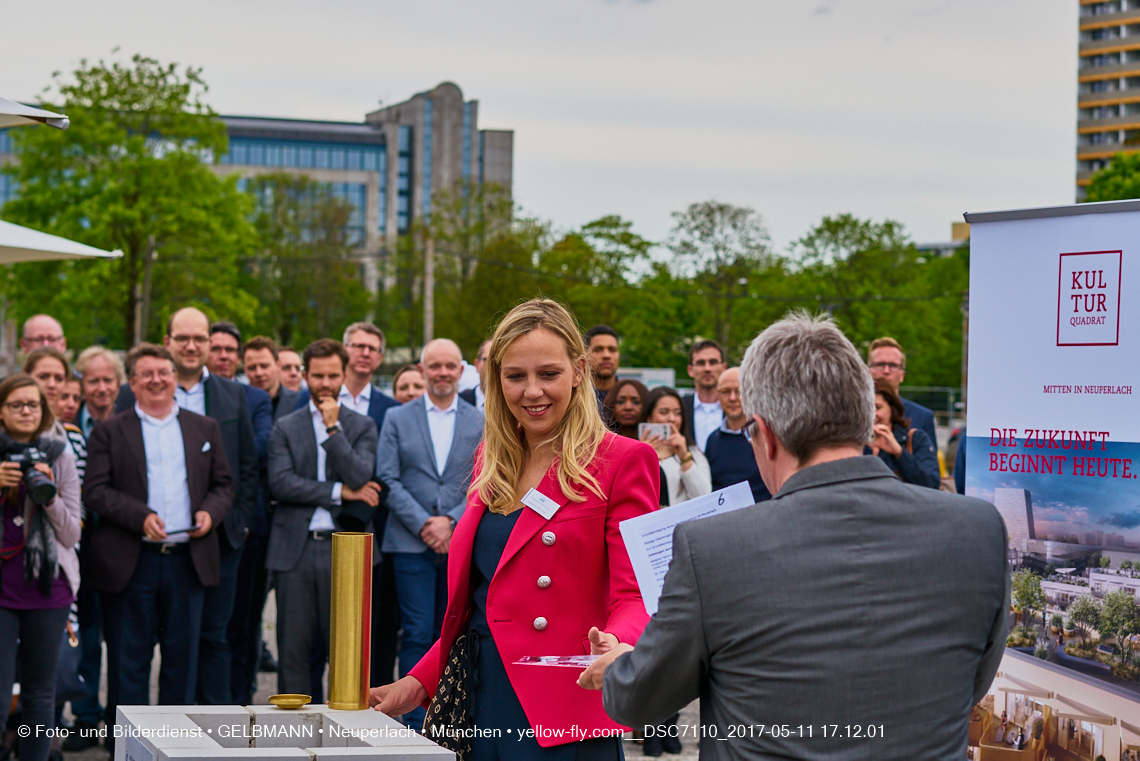 11. Mai 2017 - Grundsteinlegung für die LOGE und dem Kulturquadrat in Neuperlach